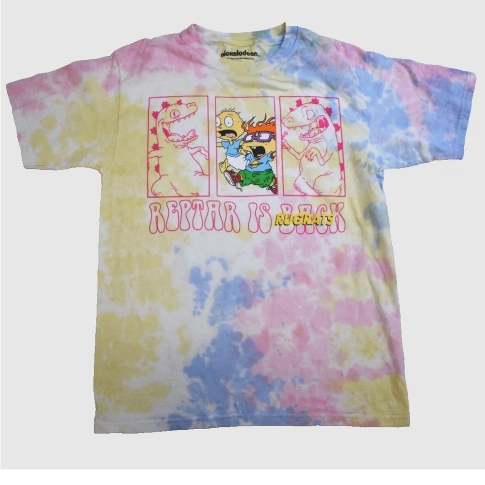 Nickelodeon Juniors Rugrats Reptar Is Back Tie Dye Boyfriend Fit NWOT Large